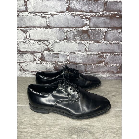Doucal’s Handmade Black Leather Lace Derby Oxfords Dress Shoes Men Sz 40EU/7M US main image 12
